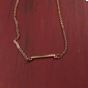 Gold bar necklace